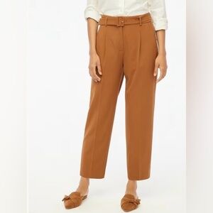 NWT J. Crew belted straight leg trouser pant, size 8